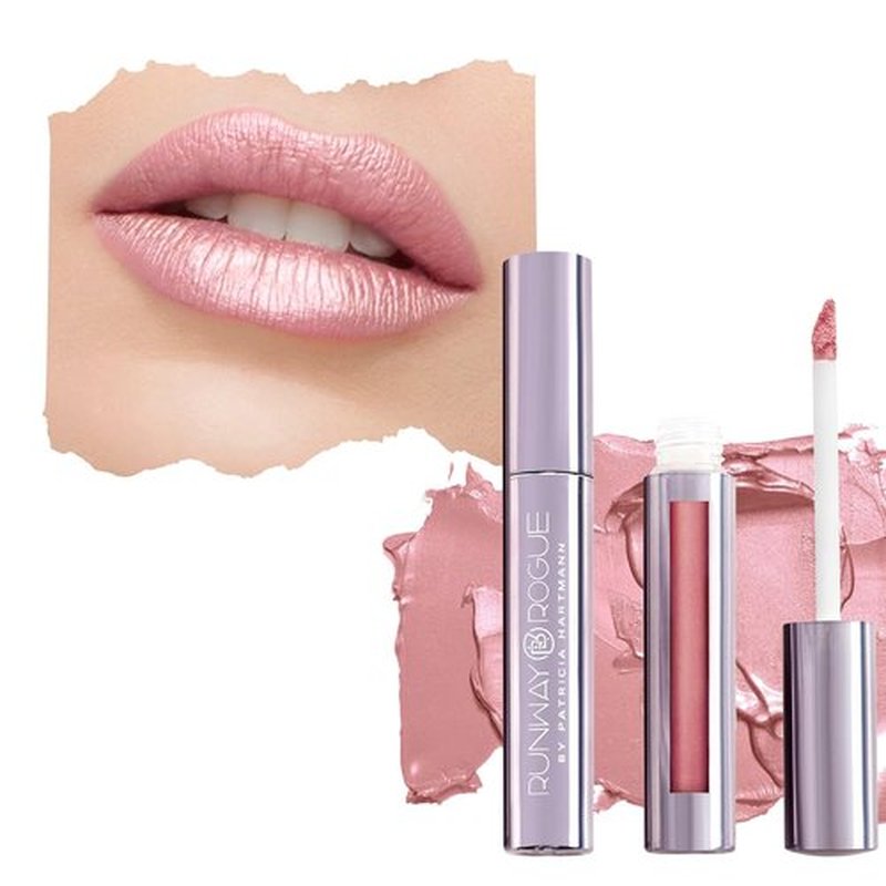 Runway Rogue Silk Glam Liquid Lipstick - Long-Lasting Frosted Pale Pink Shade | ‘Trophy Wife’