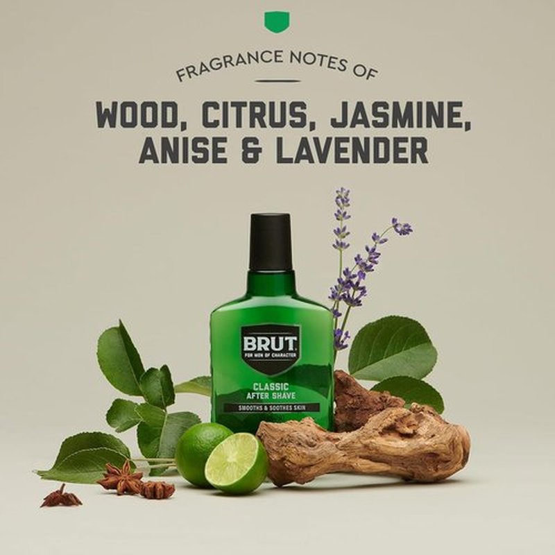 Brut Classic After Shave for Men - Quick Absorption & Refreshing Cleanse - Iconic Masculine Scent - 5 oz