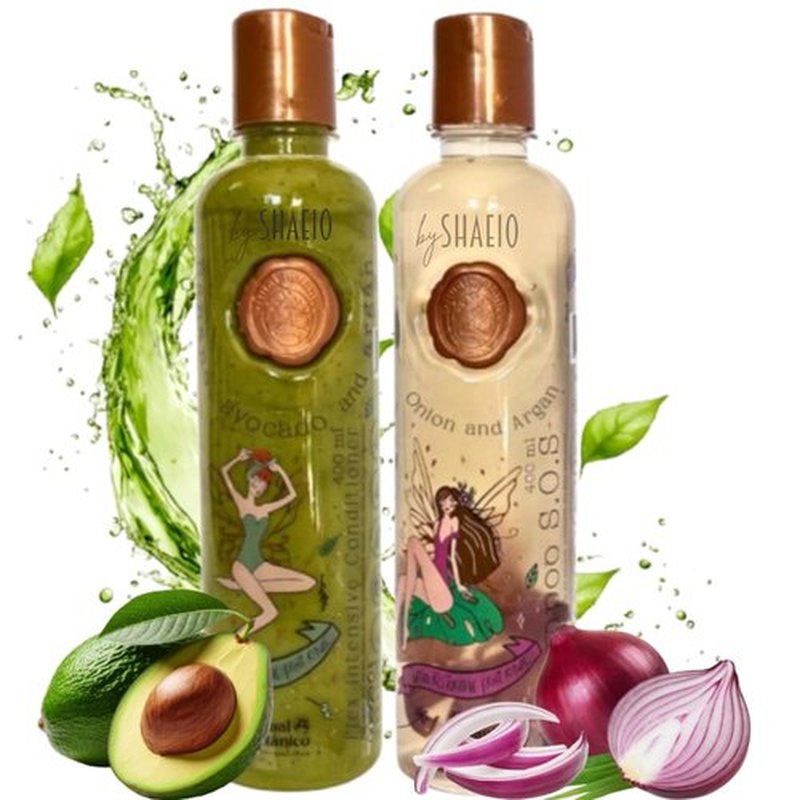 RITUAL BOTANICO KIT Ultrareparador y Acelerador de Crecimiento S.O.S. Shampoo de Cebolla y Argán + Tratamiento Intensivo PLEX con Banano y Aguacate 100% Colombiano.