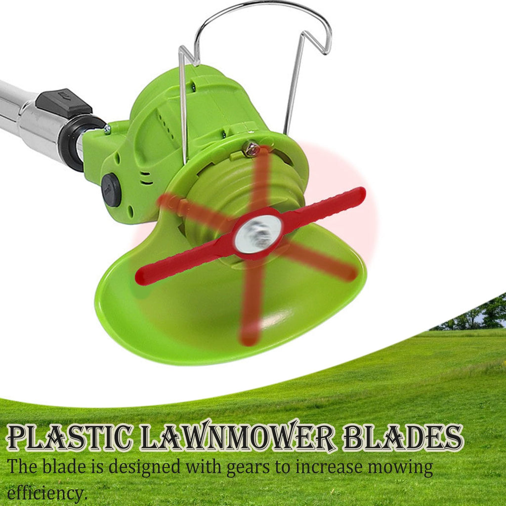 Huakaile 60 Pcs String Trimmer Head Blades Replace, Weed Eater Wacker Blades Plastic Replacement, Universal Weed Warrior Trimmer Head, Cutter Accessories for Grass Trimmer Lawn Mowers (Black)