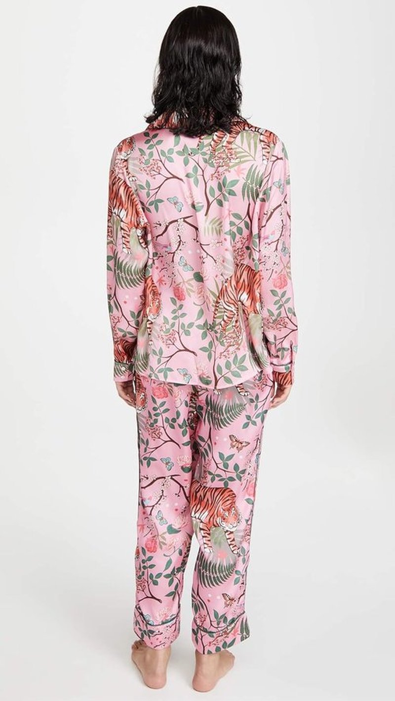 Karen Mabon Women's Pajama Set - Tiger Blossom Print | Soft, Comfortable Fabric