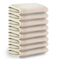 Nugilla Makeup Remover Cloths, 8 Packs Makeup Remover Towels Reusable Face Wash Cloth, Soft Microfiber Face Cloth for Women(Beige)