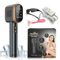 Herbishh At-Home Hair Reduction Handset with Cooling Care, Adjustable Intensity Levels, Dual Mode Personal Grooming Tool for Face & Body, Smooth Skin Light-Based Beauty Tool for Women & Men (Black)