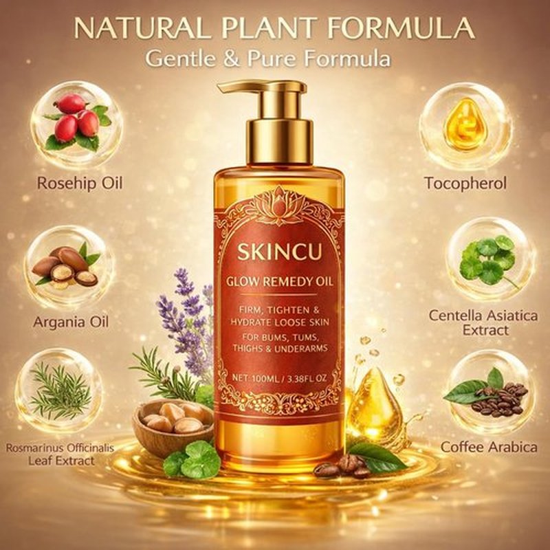 SKINCU Glow Remedy Oil - Nourishing Body Oil for Firm Skin | 100ml (3.38 fl oz)