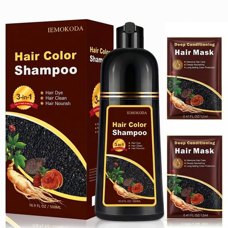 Regine Switzerland Chestnut Brown Hair Dye Shampoo - 3-in-1 Instant Color & Gray Coverage, 16.9 Fl Oz