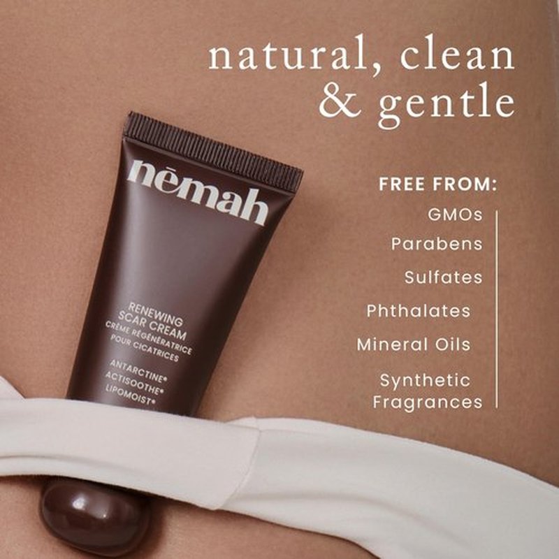 Nemah Restorative Scar Treatment, C Section Recovery, Scar Cream for Surgical Scars, Ideal to Reduce the C Section and Acne Marks, Dermatologist Approved, Antioxidant Rich, Vegan Formula, 1 oz