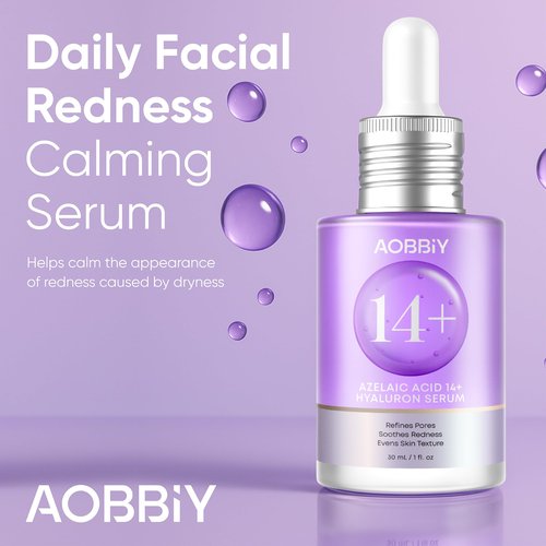 AOBBIY Azelaic Acid Serum for Face – Redness-Soothing Facial Serum with Niacinamide & Hyaluronic Acid, Gentle After-Spot Care for Sensitive-Looking Skin, 30 ml / 1.01 fl. oz. (1 Fl Oz (Pack of 1))