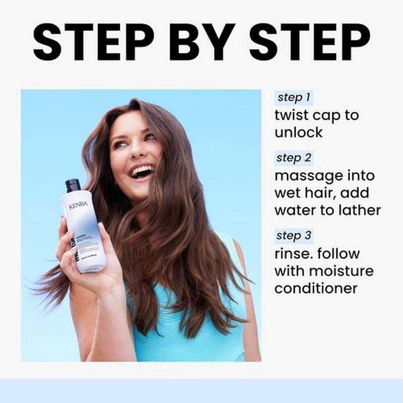 Kenra Moisture Shampoo - Boost Hydration & Shine | Nourish Dry Hair | Color Safe | 33.8 Fl Oz