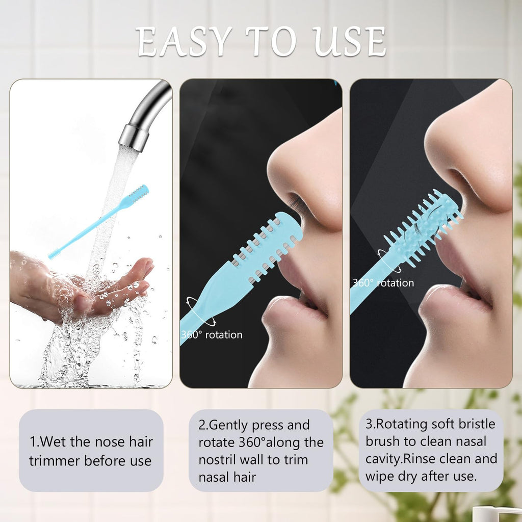 JIAOYANG 2-in-1 Nose Hair Trimmer for Women: 2026 Portable Double Sided 360° Rotating Nasal Hair Cutter for Women