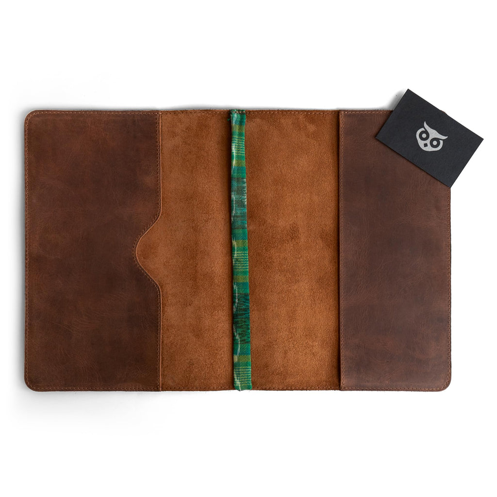 Hide & Drink, Journal Cover Compatible with Moleskine XL (7.5 x 9.75 in) with Strap, Refillable Case, Personal Planner, Full Grain Leather, Handmade Office & Work Essentials (Bourbon Brown)
