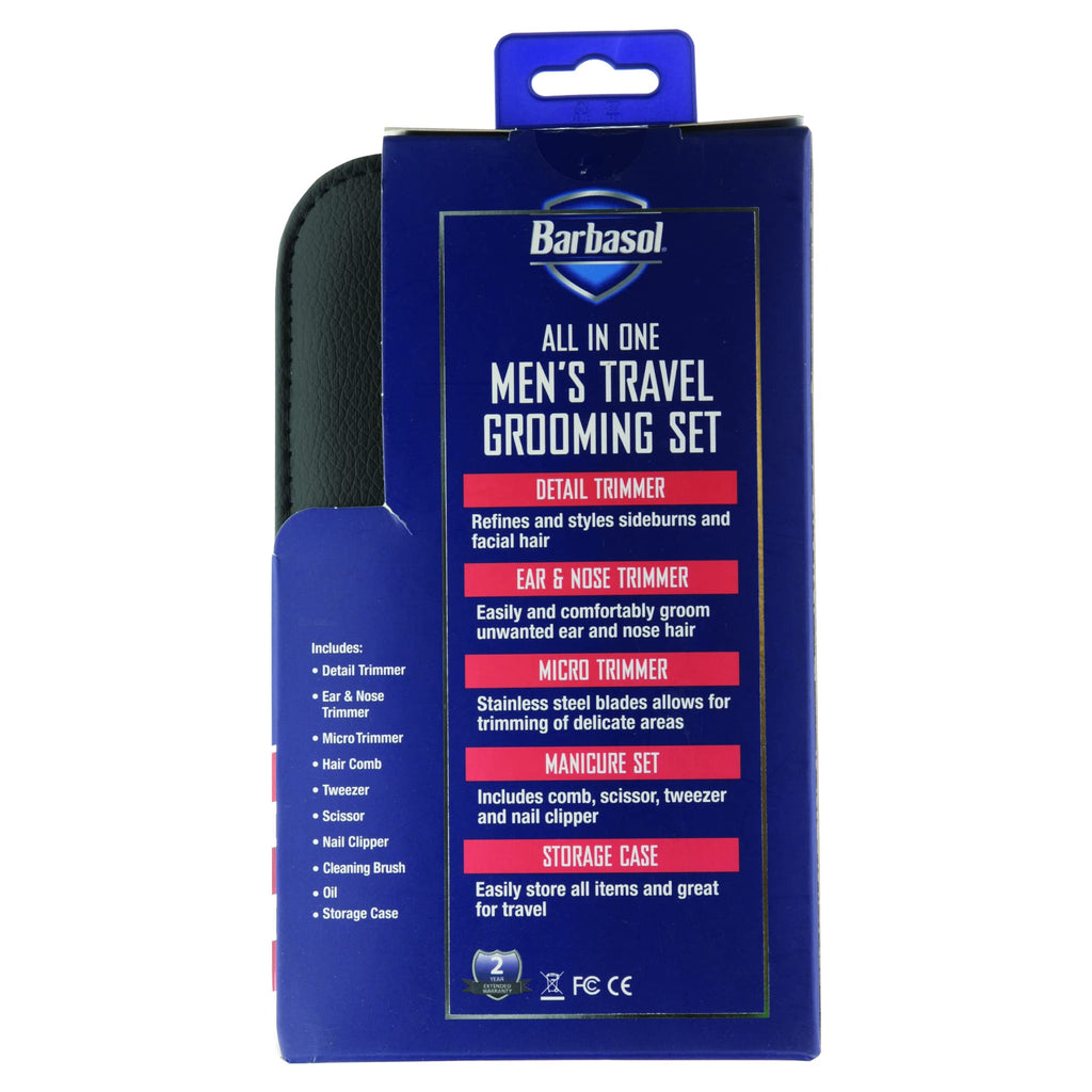 Barbasol CBG15000KIT 10 Piece Men's Travel Grooming Set