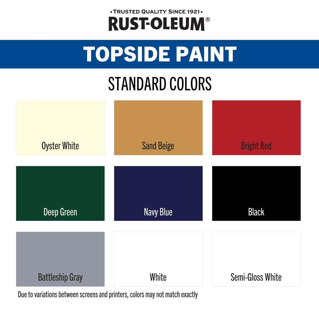 Rust-Oleum 207005-4PK Marine Coatings Topside Paint, Quart, Battleship Gray, 4 Pack