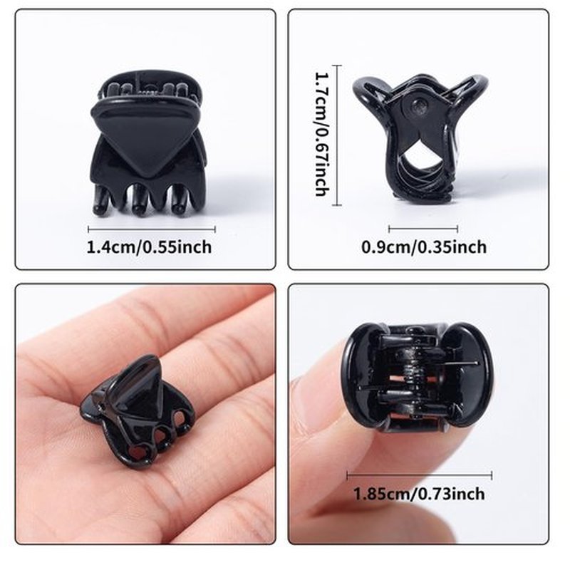 Cobahom 150PCS Extra Small Claw Clips for Thin Thick Hair, Super Mini No-Slip 0.55 Inch Tiny Hair Clips for Hair Styling, Small Hair Accessories for Women Girls, Brown, Black, Clear