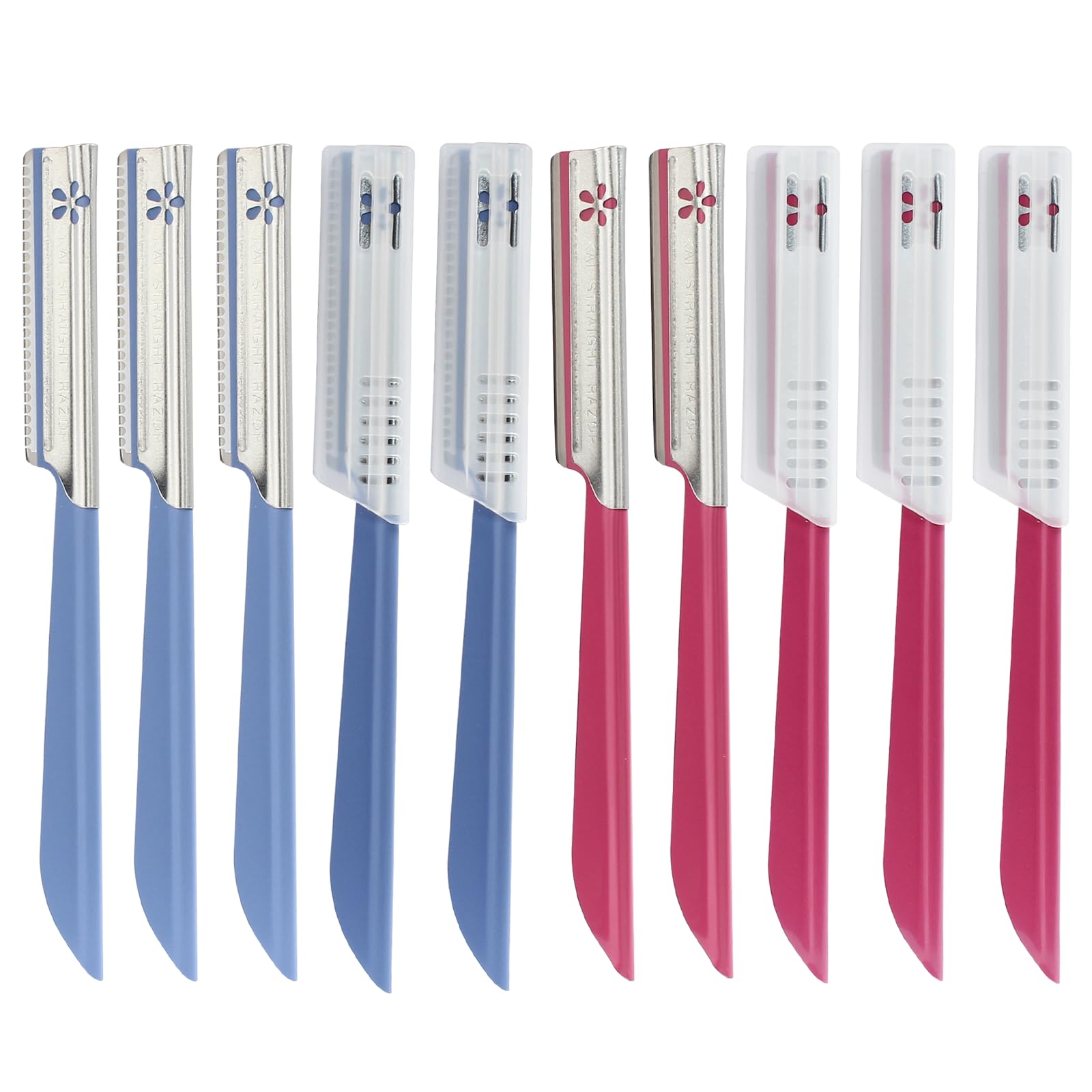 Coufce 10 pcs Red and Blue Eyebrow Trimmer Women