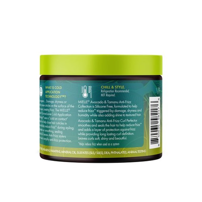 Mielle Organics Avocado & Tamanu Anti-Frizz Curl Cream for Textured Hair - Smoothing & Defining Cream to Lock In Moisture & Enhance Shine - Curly Hair Styling Products for Women & Men, 12oz