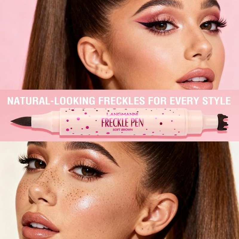 Jolilab Freckle Pen - 3-in-1 Dual-Ended Stamp & Precision Tip Eyeliner/Brow Pencil | Waterproof, 2 Shades