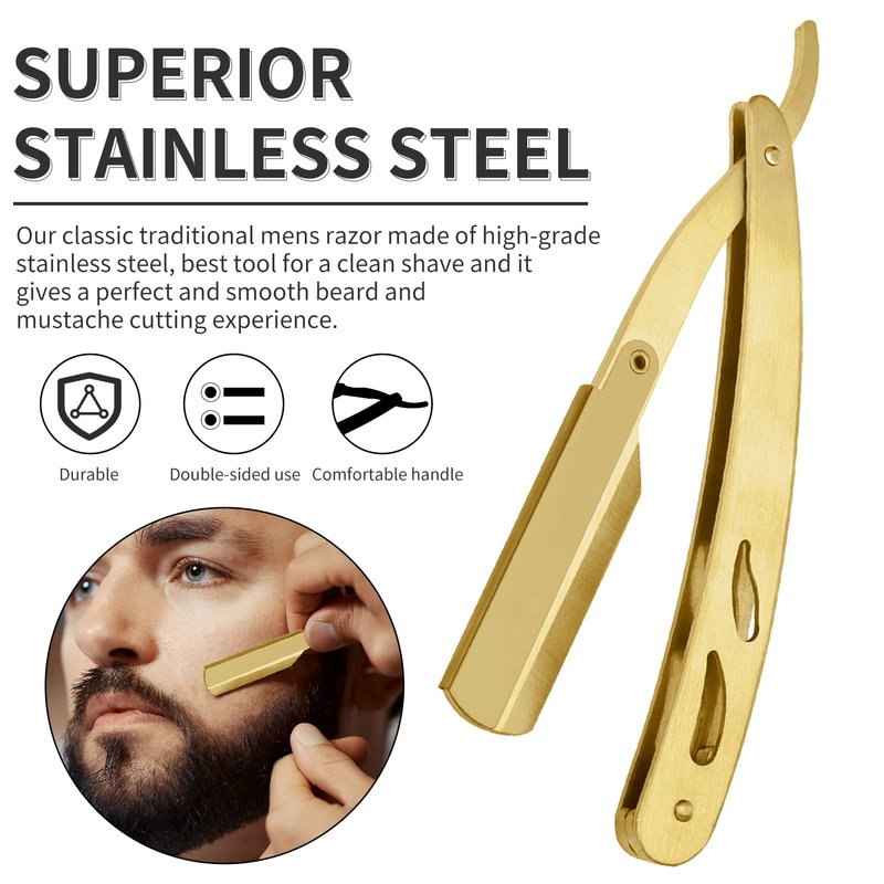 ZIBARBER Professional Hair Cutting Scissors Set, 6 Inch, Stainless Steel, Includes Scissors, Razor, Hair Combs, Case, Cleaning Cloth, 1 Count