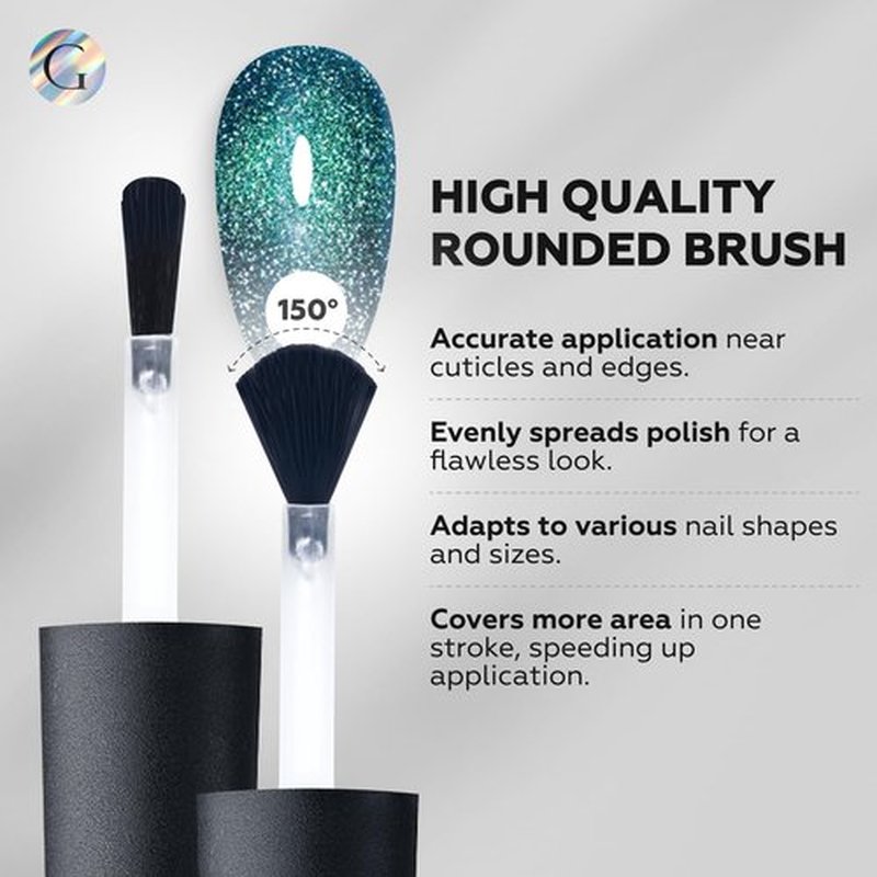 GLOSS Cat Eye Gel Nail Polish | Teal 15ml Hema-Free Holographic Glitter gel Varnish, Shimmering Emerald Magnetic Nail Polish, Art Manicure DIY Home, Gifts for Woman