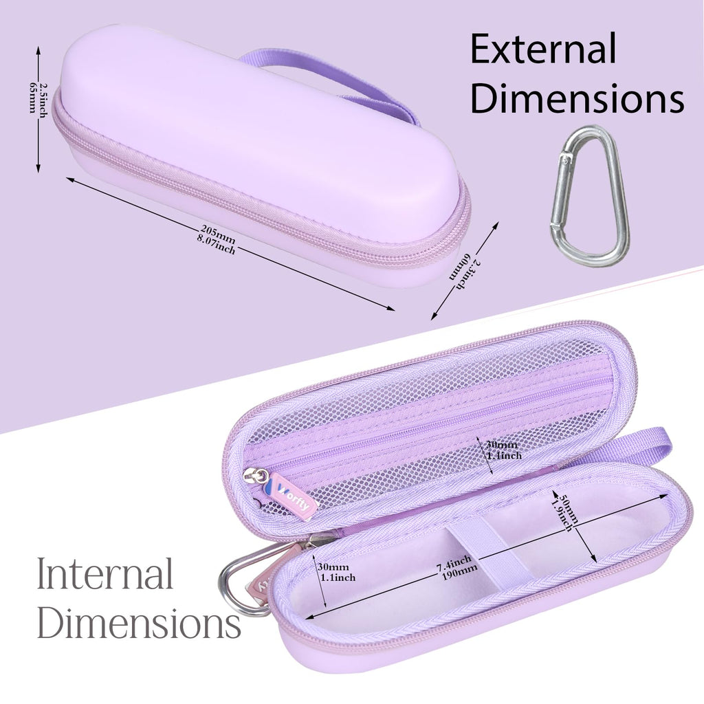 Case for Akunbem Bikini Trimmer 2 in 1 Electric Razors for Women - Hard Protective Travel Carrying Storage Bag (Case Only) (Purple)