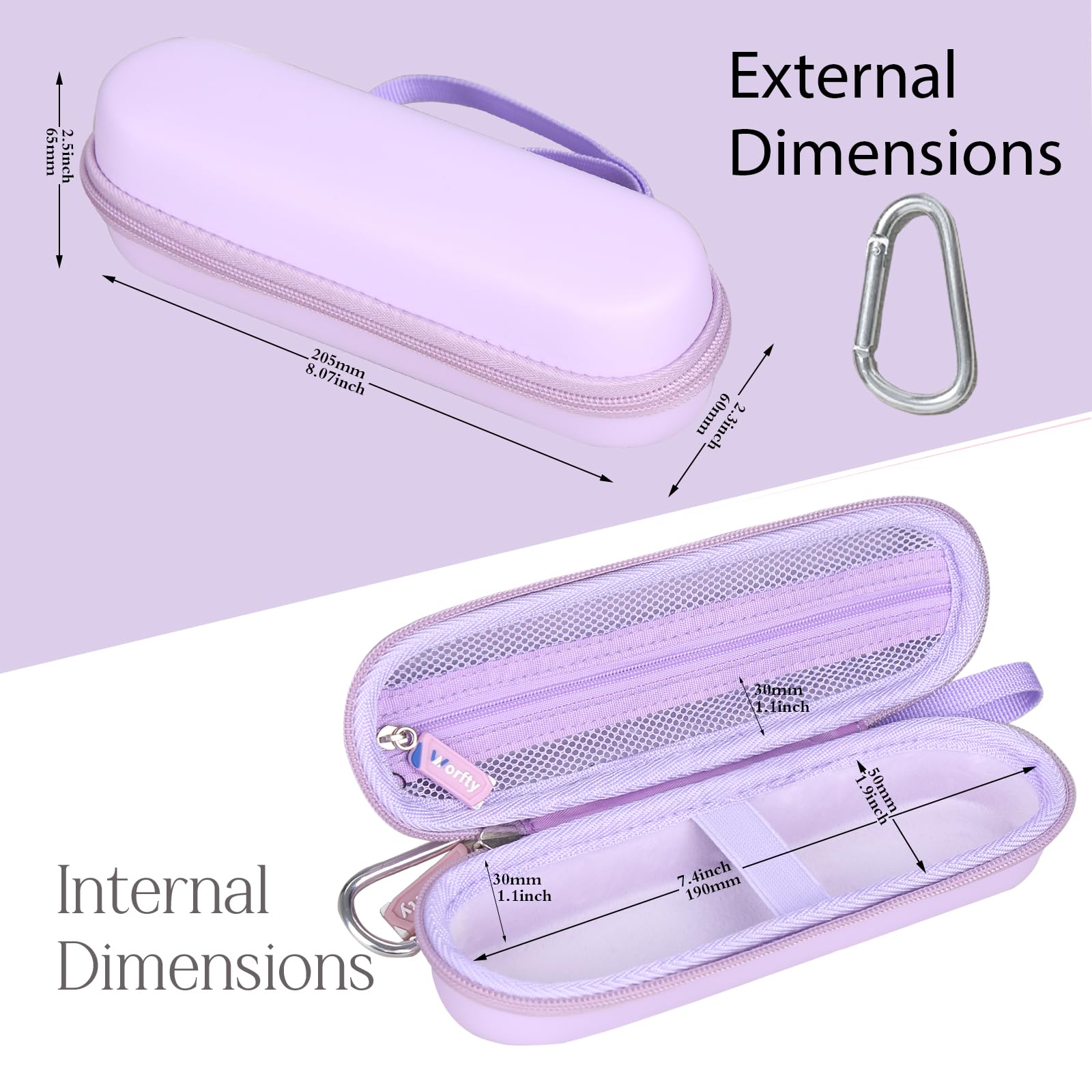 Case for Akunbem Bikini Trimmer 2 in 1 Electric Razors for Women - Hard Protective Travel Carrying Storage Bag (Case Only) (Purple)