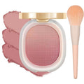 Lilyloria Matte Face Blush Powder for ‌Cheeks‌ with Brush ‌Blendable‌ Long-wear Olive complexion Talc-free (03) Plum Rose