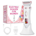 Electric Shaver for Women, Rechargeable Electric Razor,Wet Dry Lady Hair Remover, IPX7 Waterproof, for Legs (Rose Gold)