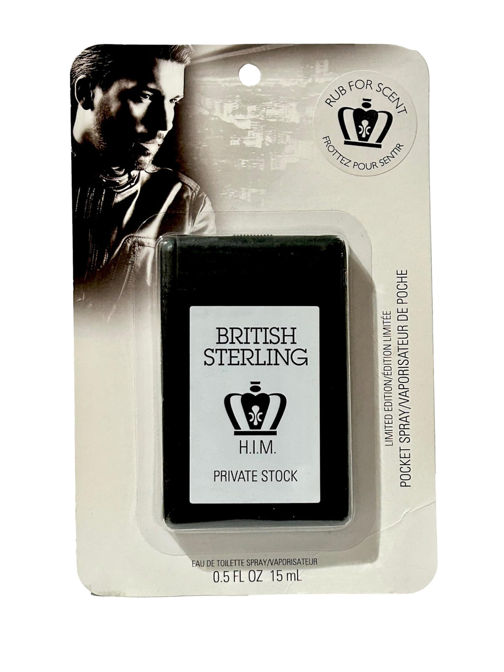 British Sterling HIM PRIVATE STOCK Men Pocket Spray Perfume (LIMITED EDITION) MINI SMALL TRAVEL SIZE 15 ml / 0.5 Fl oz (1533)