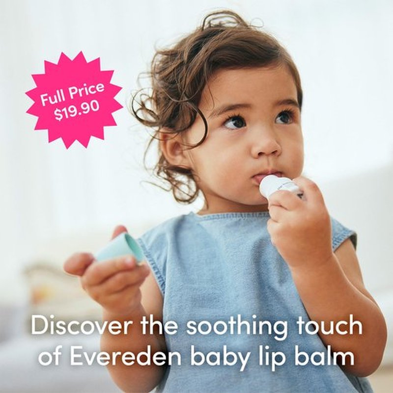 Evereden Baby Lip Balm, 0.14 oz | Clean Baby Care | Non-toxic and Fragrance Free Skincare | Pack of 2