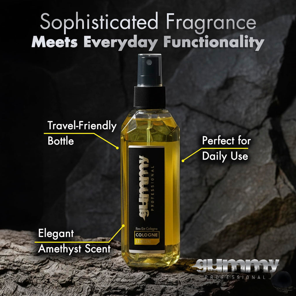 Gummy Professional Lemon Eau de Cologne 400ML - After Shave Traditional Inspired Barber Cologne - Lasting Fresh Bright Lemon Citrus Fragrance - Alcohol Based Cooling Formula for Post Shave Care
