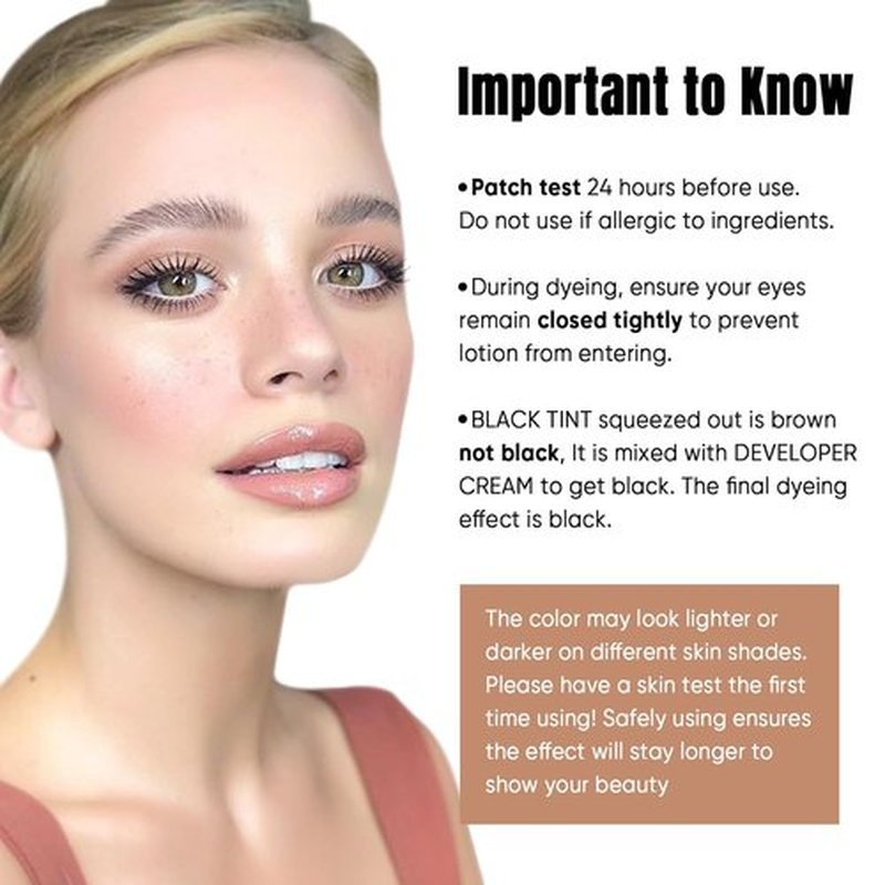 Skiennix Instant Black Eyelash Color Kit - 8ml Easy Application for Natural Results | Ideal for Beginners