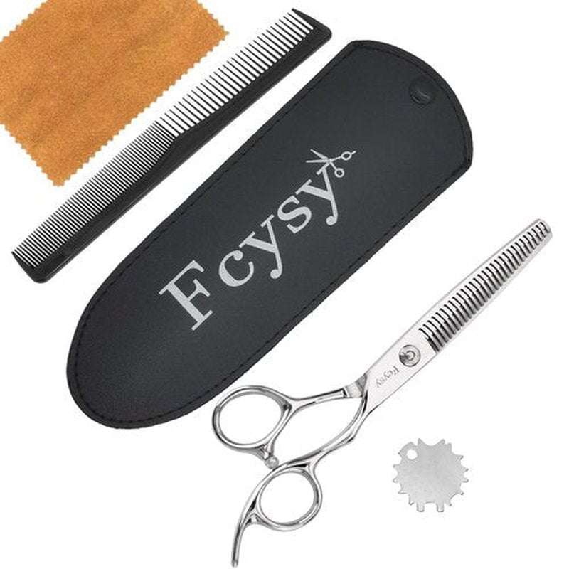 Thinning Shears for Hair Cutting, Fcysy Professional 6 in Seamless Hair Thinning Scissors, Barber Texturizing Shears Blending Scissors for Trimming Hair with 10–15% Thinning Rate