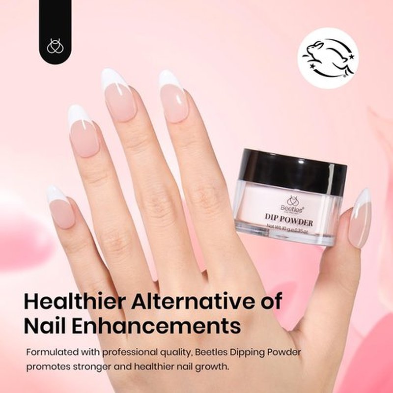 Beetles Pink Dip Powder Nail Kit 6 Color Nude Pink Brown Dip Nails Powder Starter Kit All Season Nail Dip Powder Kit No Need Nail Lamp DIY Salon at Home Valentines Gift for Women