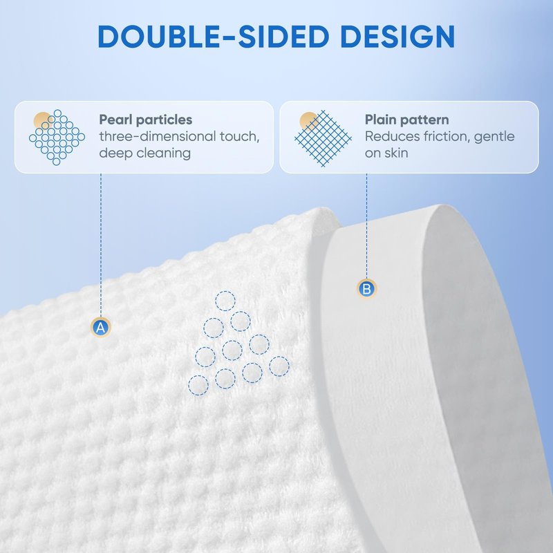 vammots Disposable Face Towels,Biodegradable Ultra Soft Washcloths for Sensitive Skin,Suitable for Facial Cleansing,Skin care and Makeup Removal,Lint-free,Trave,Daily Cleansing,100 Count