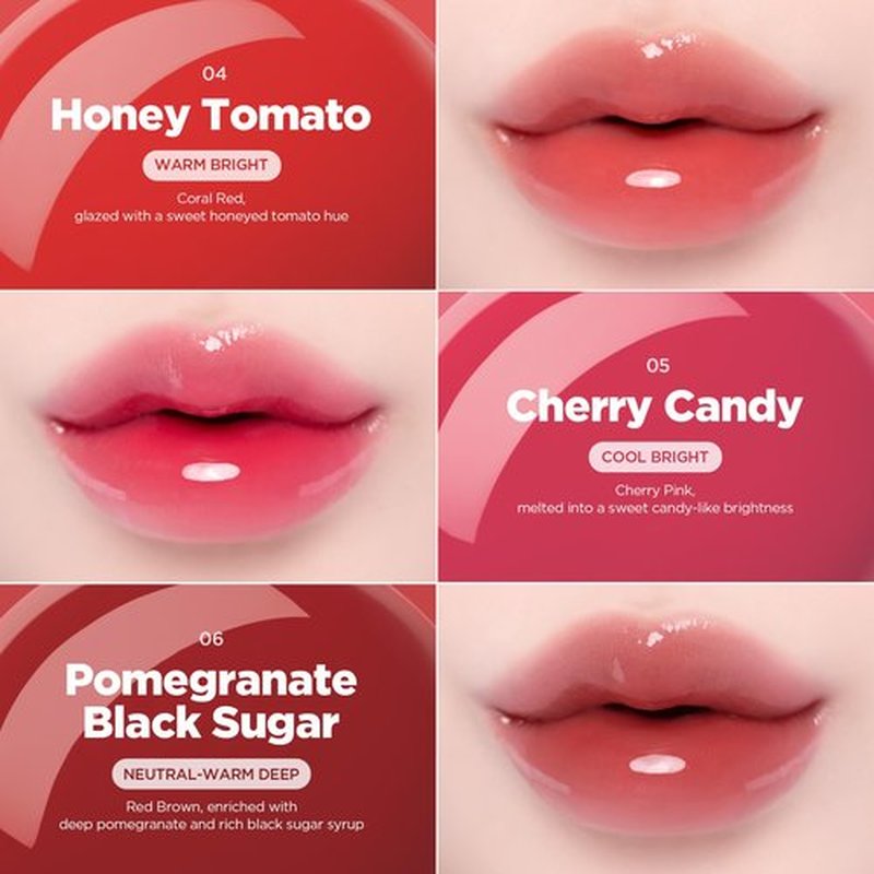 lilybyred Sugar Wrapping Tint Gloss, 0.21 oz. | Korean Glassy Lip Stain, Smooth Glaze Finish, Lightweight & Non-Sticky, No-Darkening Color Stay, Ceramide-Infused Lip Care (01 Peach Syrup)
