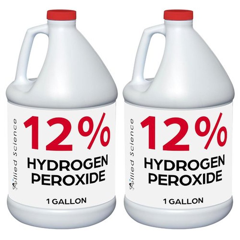 Allied Science 12% Food Grade Hydrogen Peroxide - 4X Stronger Cleaner for Home & Personal Care | 1 Gallon (2)