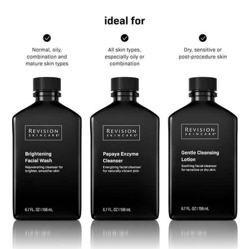 Revision Skincare Papaya Enzyme Cleanser - Energizing Facial Cleanser with Salicylic Acid & Exfoliating Benefits
