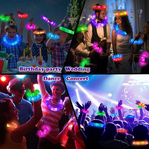 Glow Sticks | 6 PCS Camping Essentials for Kids - Light Up Pop Tube Wand Toys & LED Accessories