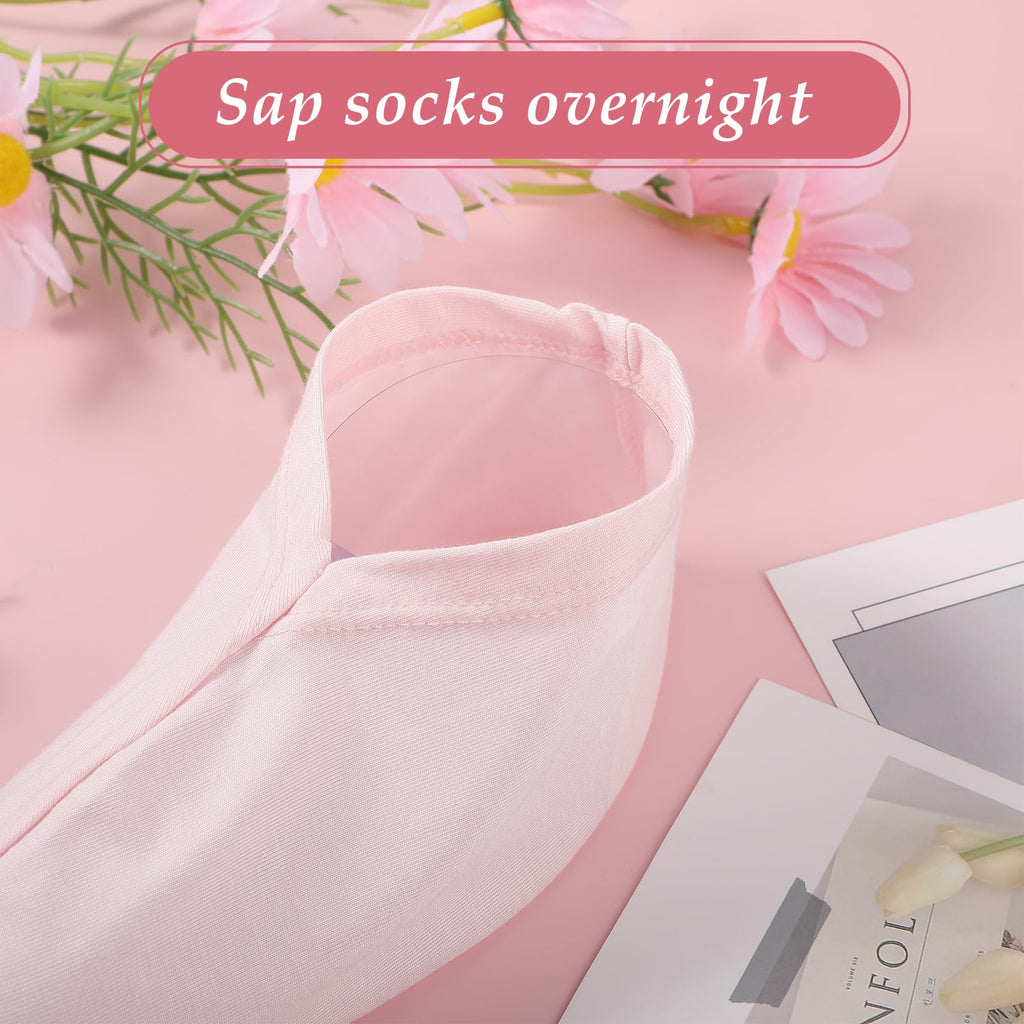 Wanmu 4 Pairs Moisturizing Socks Overnight, Lotion Socks for Dry Feet, Cotton Moisture Enhancing Socks, Soft Spa Absorbing Socks for Foot Care, Cosmetic Therapy Socks for Women and Men