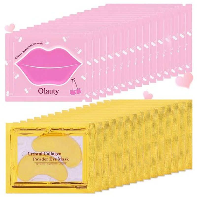 30 Pairs Lip Mask & Eye Mask,Under Eye Patches for Puffy Eyes,Moisturizing Lip Masks,Reducing Fine Lines,Anti Wrinkle Patches for Lip,Party Favors,Teacher Appreciation Gifts,Mother's Day Gifts