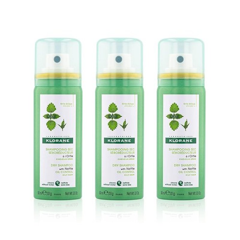 Klorane Dry Shampoo - Nettle Formula for Oily Hair & Scalp | Paraben & Sulfate-Free, 3.2 oz