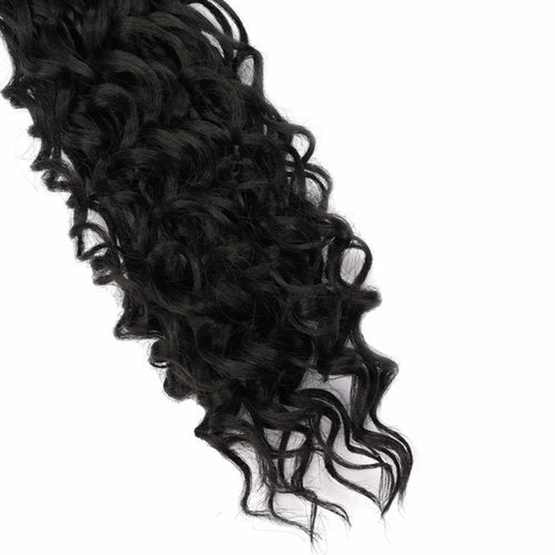 8 Packs Bohemian Box Braid Hair Crochet Box Braids with Curly Ends 12 Inch Goddess Box Braids Crochet Hair for Women Boho Braids (1B, 12 inch 8 pack)