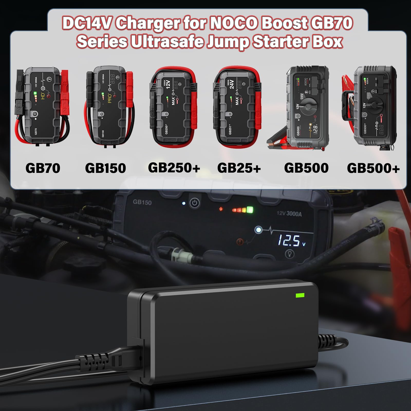 56W 14V Charger Fit for NOCO Boost GB70 GB150 Portable Car Jump Starter