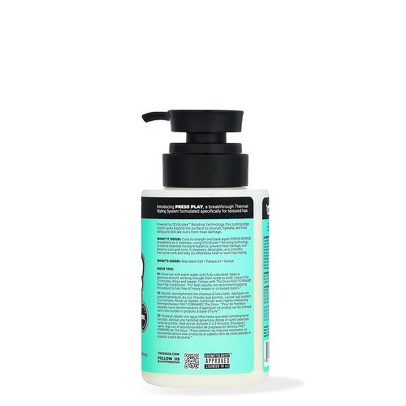 Doux PRESS REWIND Curl Retention Shampoo - Anti-Frizz Hydrating Formula with Aloe & Pataua Oil | Sulfate-Free, 8 oz