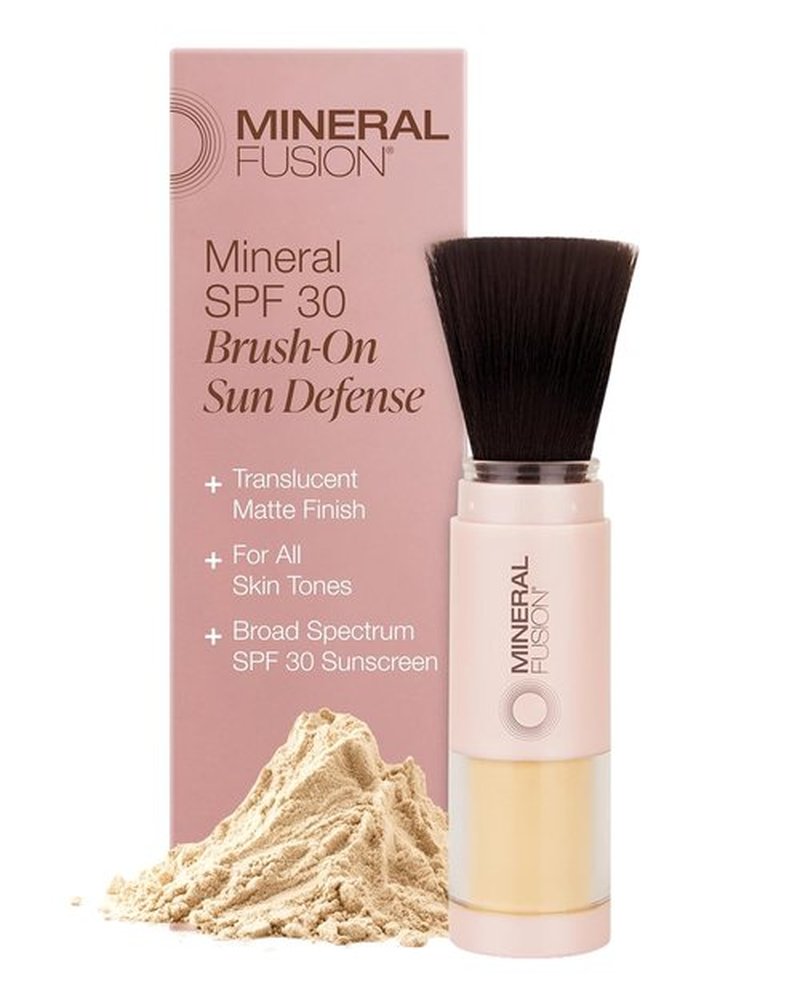Mineral Fusion Brush-On Powder Sunscreen SPF 30 - Translucent Natural Face Protection | Hypoallergenic & Travel-Friendly