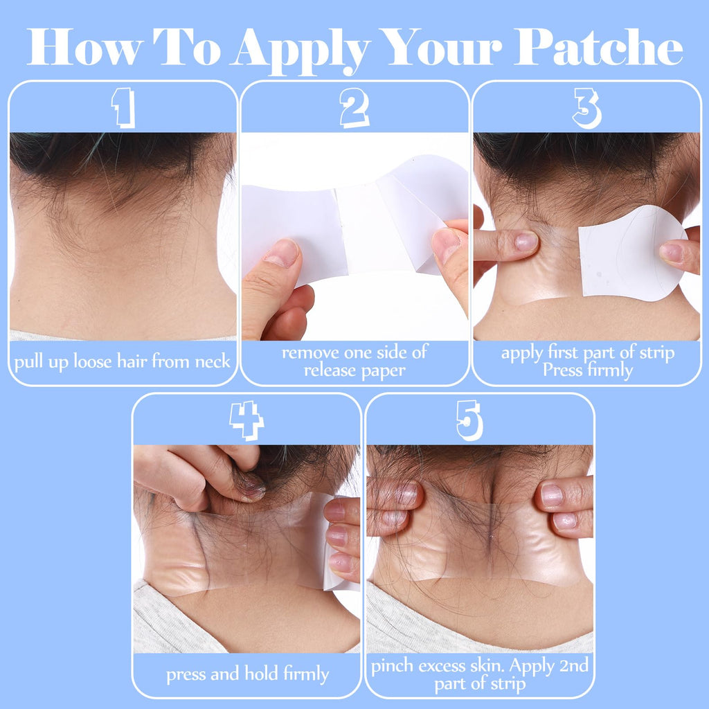 Threlaco 50 Pcs Invisible Neck Lift Tape Pre-assembled Neck Lift Sticker for Sagging Loose Skin for Women, 1.97'' x 4.72''