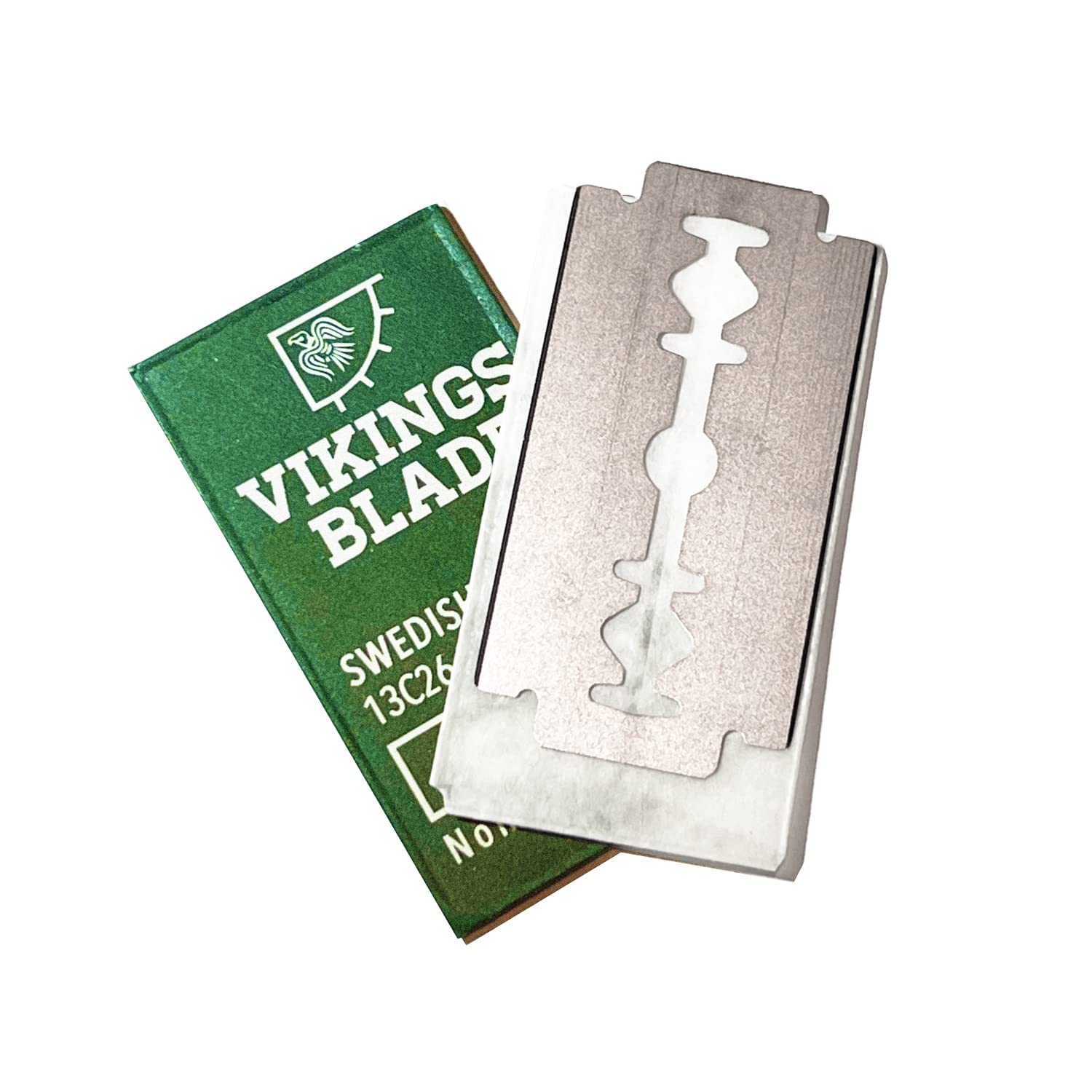 VIKINGS BLADE Double Edge Safety Razor Blades, 10x Blades, Swedish Steel + Platinum Coated, Replacement Razor Blades & Refills (Mild & Gentle)