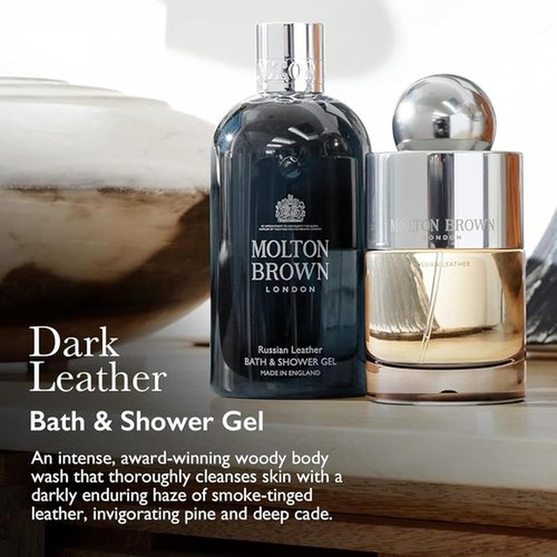 Molton Brown Dark Leather Body Wash - Luxurious Scented Cleanser | 10 Fl. Oz.