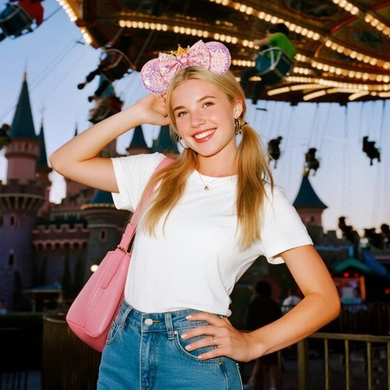 MADO pink mouse ear headbands for women girls, pink women mouse ears costume accessories for adults women girls