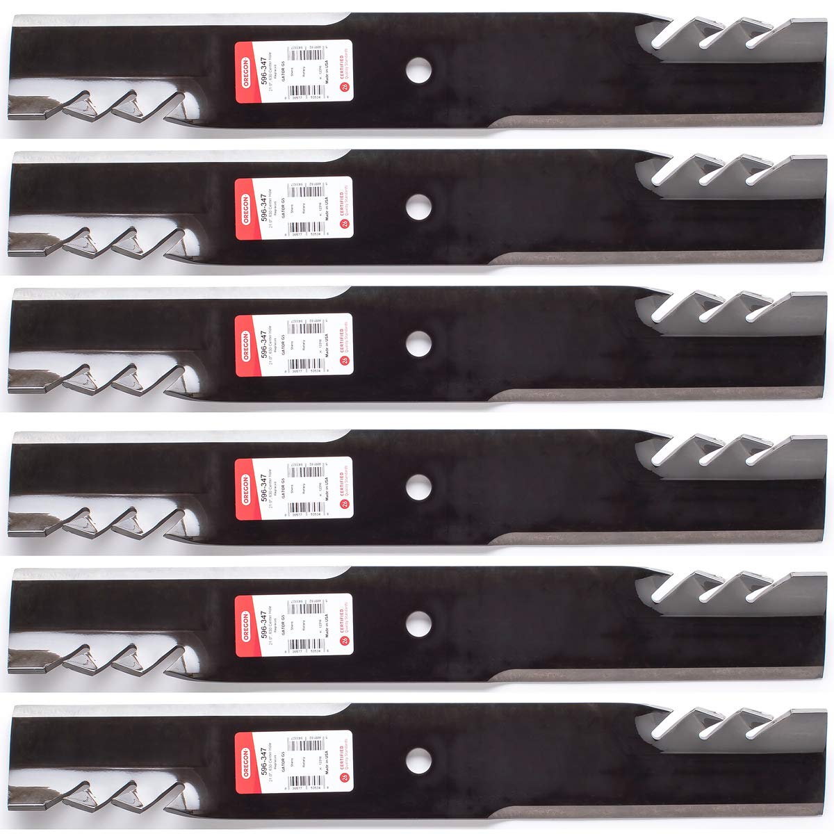 Oregon 6PK 596-347 G5 Gator Blades for 61" Scag 481712, 482787, 482879, 482881