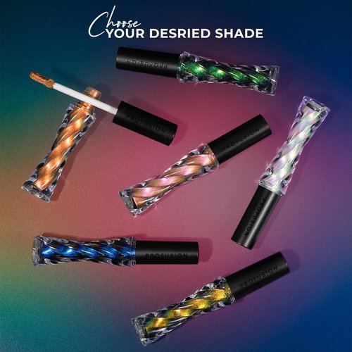 Profusion Cosmetics Liquid Eyeshadow - Prismatic Chrome 6 Stunning Shades, Intense Pigment and Lightweight Texture, Blendable & Long-Wearing Formula, Vegan & Cruelty-Free Eye Makeup (Zen)